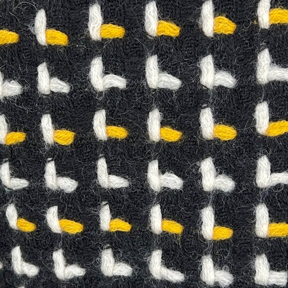 Etcetera Womens Wool Blazer Jacket Black Yellow Asymmetric Moto Zip size 12 - Picture 10 of 13